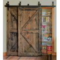 From the farm sliding barn door with barn door hardware and oak wood